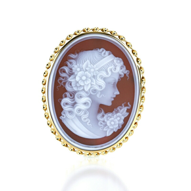 楽天市場】ストーンカメオ 2WAYブローチ ペンダントトップ ブラウン系