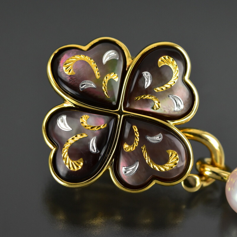 楽天市場】ミキモト ブローチ 2WAY ピクウェ クローバー 四つ葉 シェル