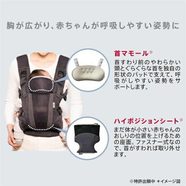 楽天市場】アップリカ ラクリス 抱っこ紐 ダークグレー 新生児 Aprica