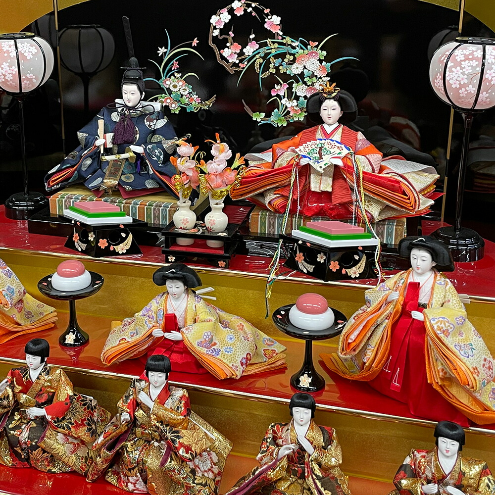 楽天市場】雛人形15人飾り コンパクト ひな人形 五段飾りセット おひな