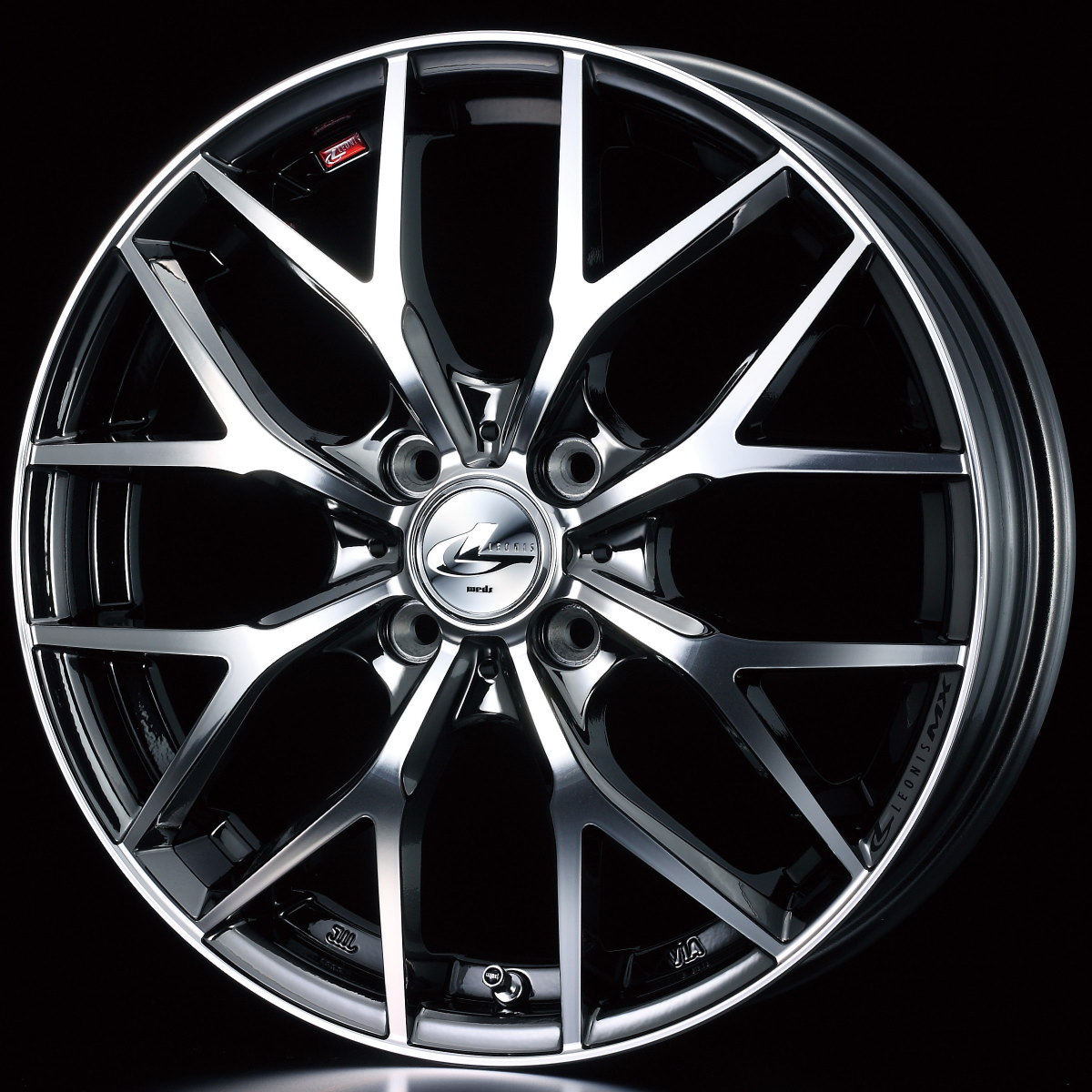 楽天市場】ウェッズ レオニス MX 17x6.5J 50 100-4穴 BMCミラーカット