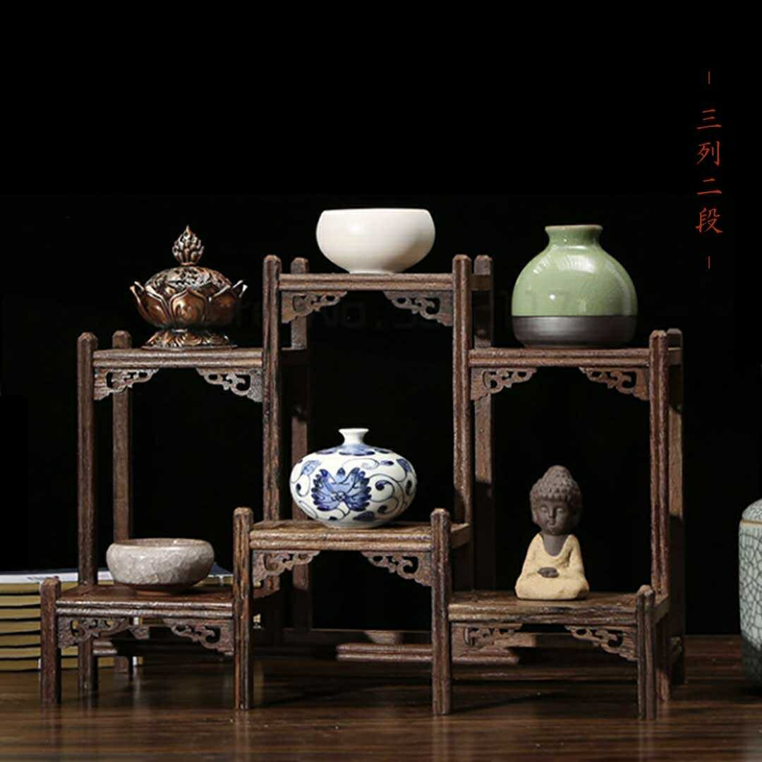 楽天市場】【在庫限り】【楽天1位3冠達成】茶器棚 置物 三列二段Ver2