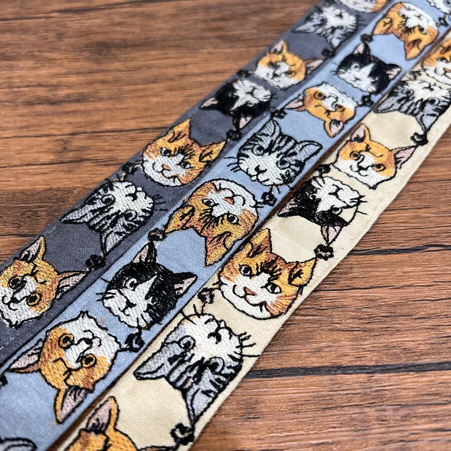 楽天市場】【10cm単位】 インド刺繍リボン 猫 にゃんこ ショルダー