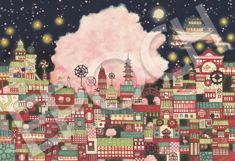 楽天市場】ジグソーパズル 夜桜幻楼(西村典子) 1053ピース EPO-31-525