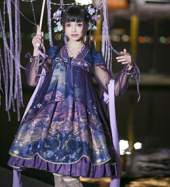 楽天市場】中華ロリータ 桜 幻想的 ゆめかわいい ロリィタ ワンピース