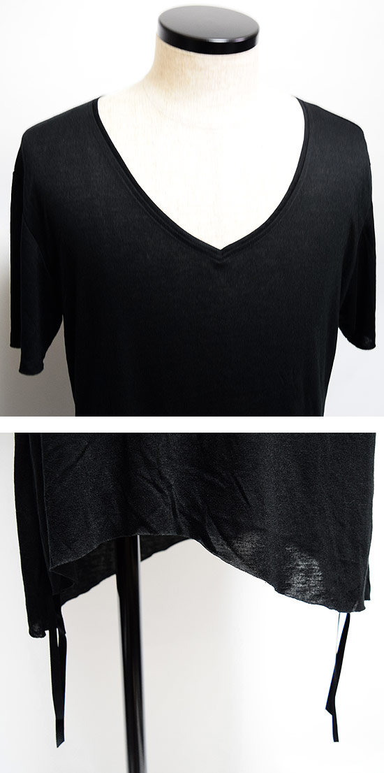 楽天市場】Tシャツ メンズ Vネック 半袖 ティーシャツ ロング丈 変形