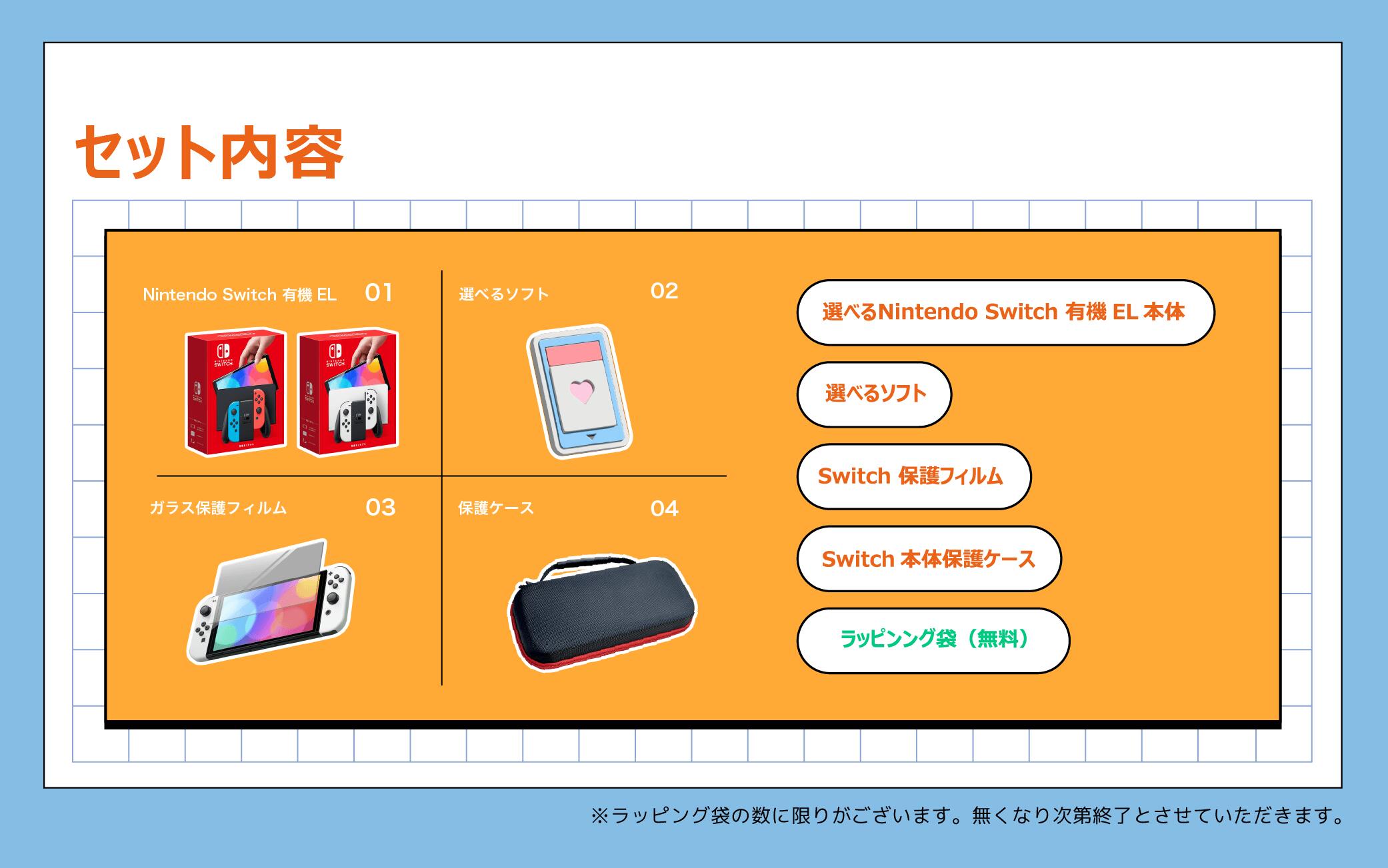 楽天市場】【Switch有機EL 福袋 4点セット】スイッチ 本体 セット