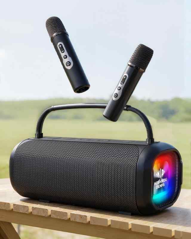楽天市場】カラオケスピーカー Hoshikou Denpa 80W大出力ポータブル