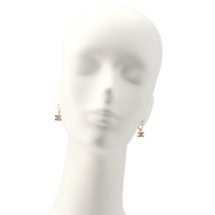 楽天市場】セリーヌ CELINE ピアストリオンフ ラインストーン