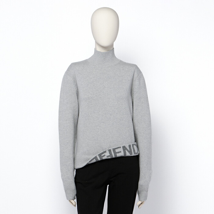 楽天市場】フェンディ FENDI ハイネックセーター リボン ロゴ ニット