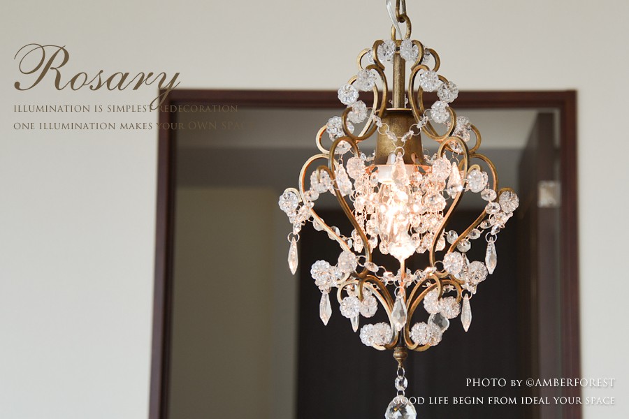 楽天市場】ROSARY - OF-006/1 ミニシャンデリア ペンダントランプ ORRB