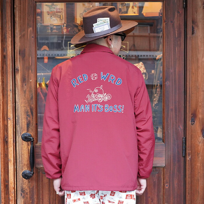 楽天市場】WEIRDO ウィアード / 「RED WRD - COACH JACKET / BURGUNDY