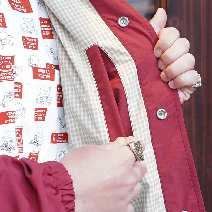 楽天市場】WEIRDO ウィアード / 「RED WRD - COACH JACKET / BURGUNDY