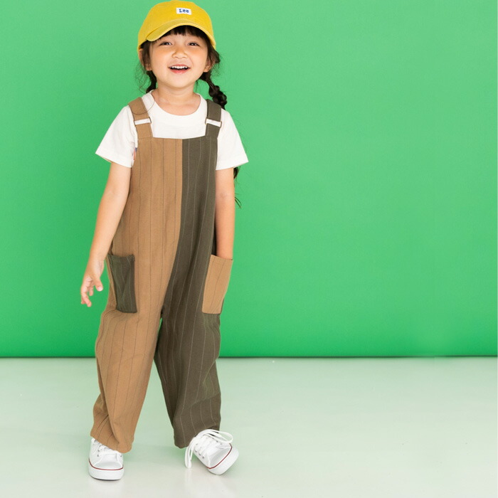 楽天市場】【 SALE 60%OFF 】 切替ストライプサロペット子供服