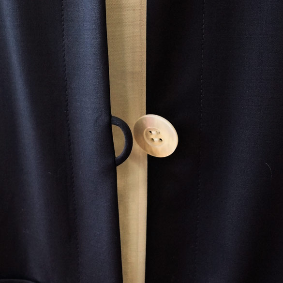 エムフィル M・fil 比翼ノーカラー コート 濃紺 サイズ40 春・秋 楽天