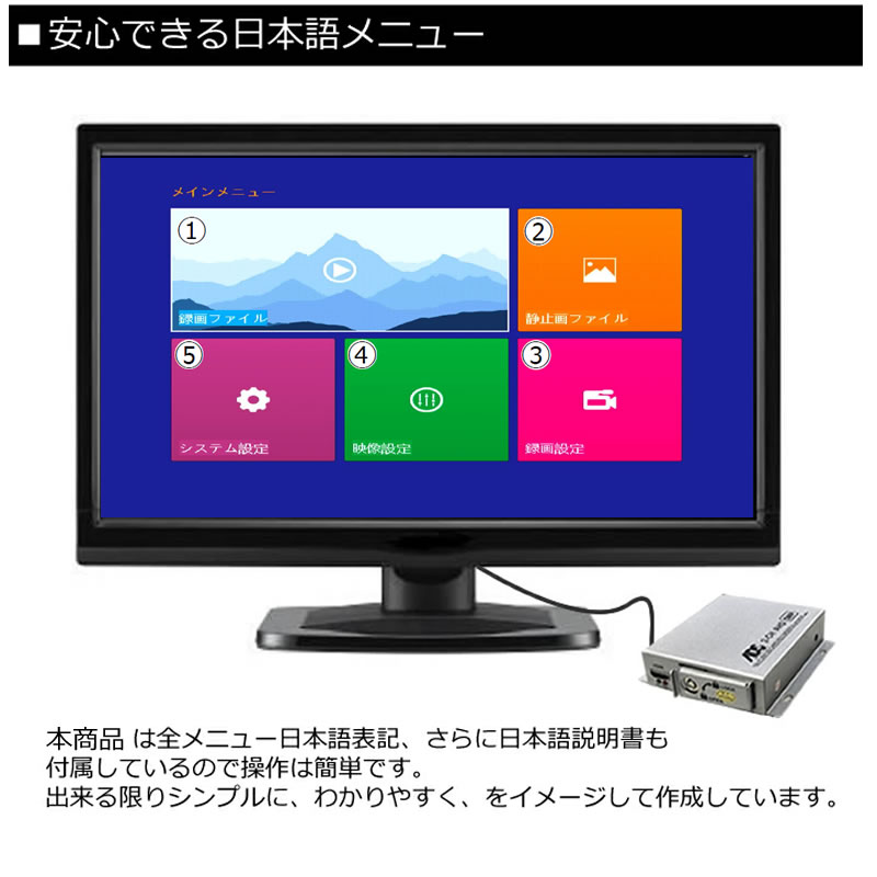 楽天市場】防犯カメラ用 2Ch SDカード レコーダー 248万画素対応 小型