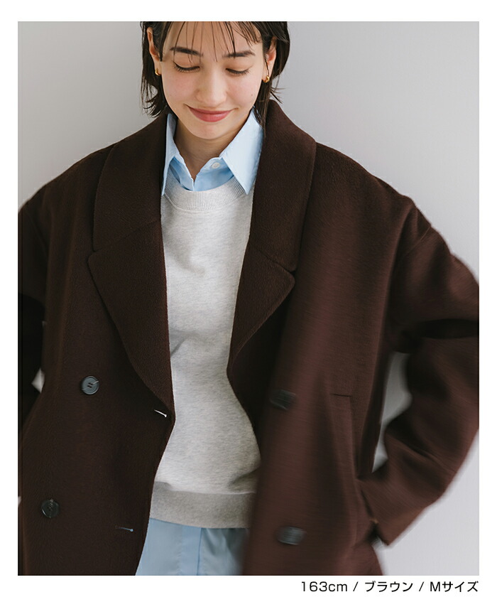 楽天市場】evernavy エバーネイビー リバー ピーコート レディース