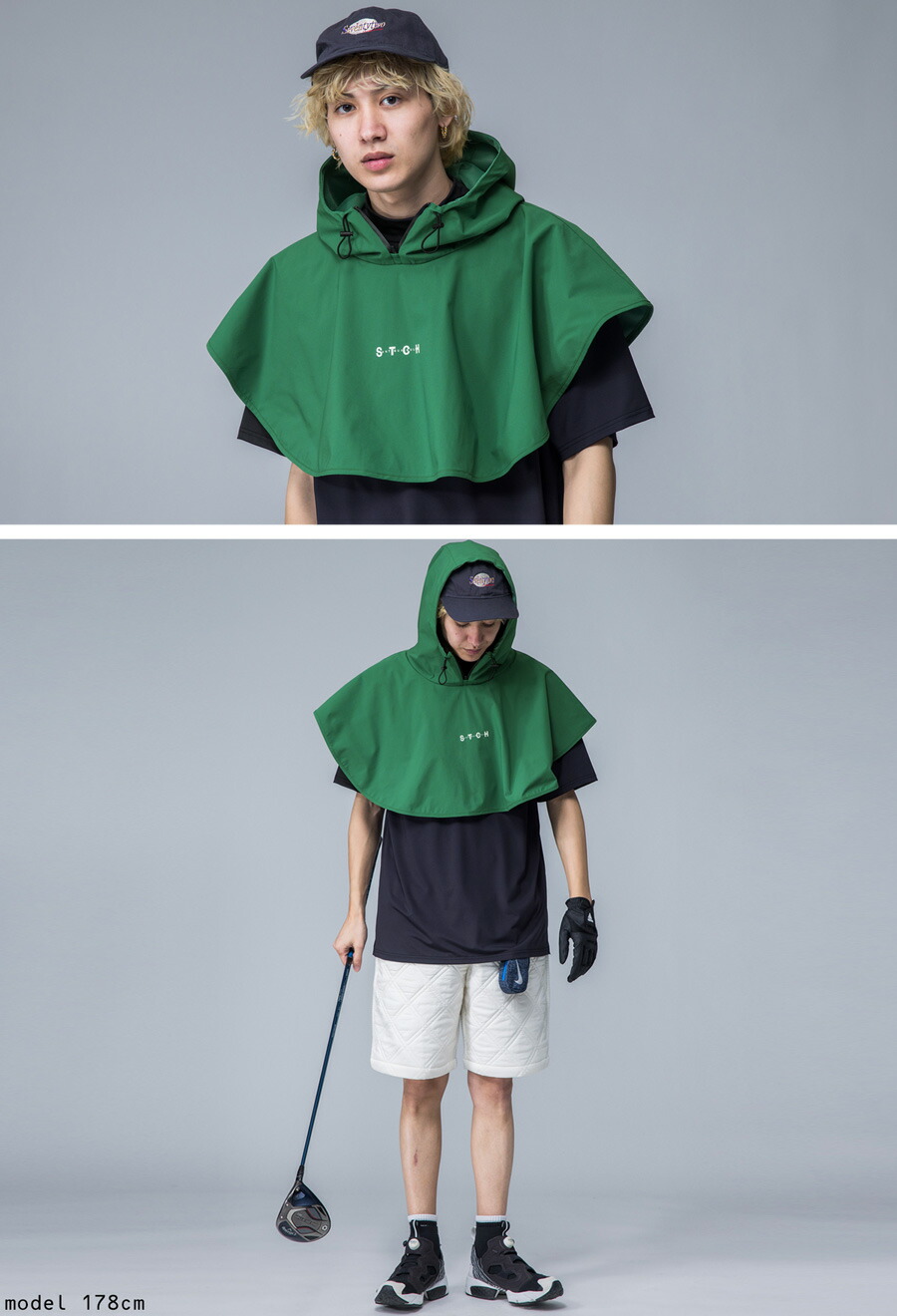 楽天市場】ANTIQUA GOLF×STCH レインポンチョ レディース 送料無料