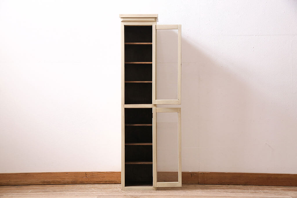 楽天市場】アンティーク家具 ガラス戸棚 昭和初期 ペイント