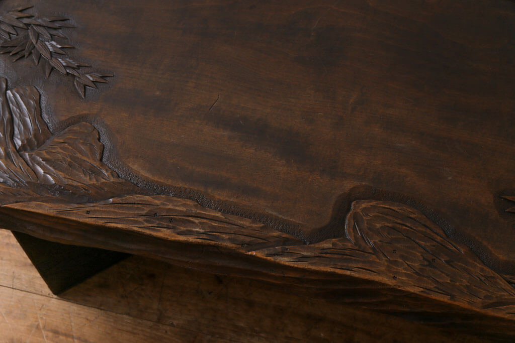 楽天市場】【中古】 座卓 伝統工芸 軽井沢彫り 特注品 栃の木一枚板