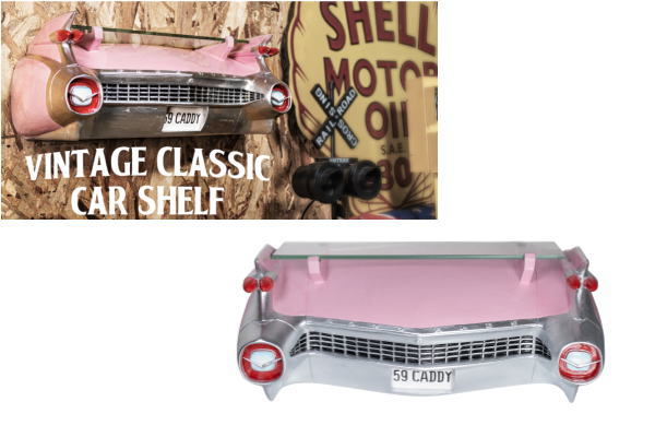 楽天市場】【アメリカン雑貨】クラシックカーシェルフ【ピンク