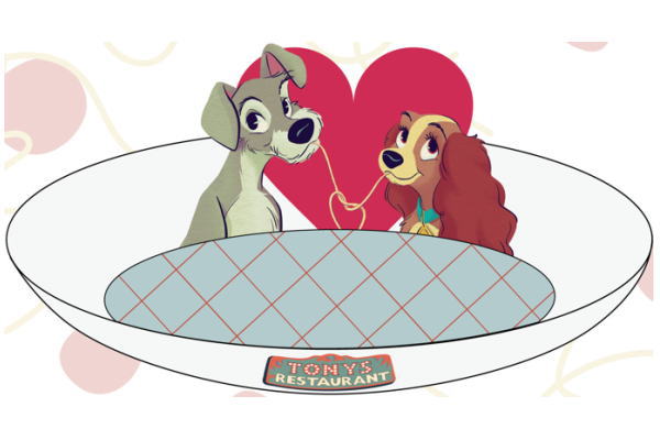 楽天市場】ディズニーキャラクター パスタプレートレディとトランプ