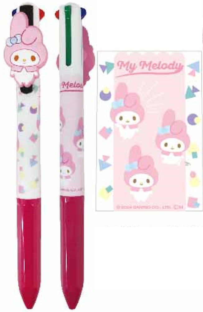 楽天市場】サンリオキャラクターズ マスコット付き4色ボールペンマイ