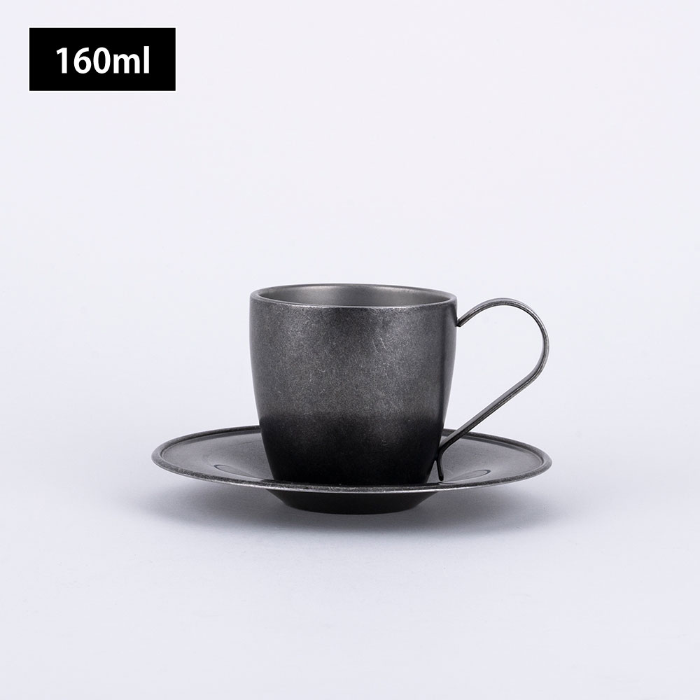 楽天市場】BLACKVINTAGEINOX DWカップ＆ソーサー 100ml/160ml 割れない