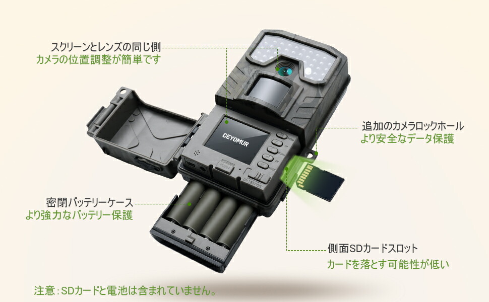 楽天市場】監視カメラ トレイルカメラ 3000万画素 防犯カメラ IP66