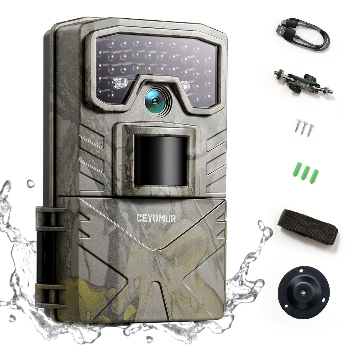 楽天市場】監視カメラ トレイルカメラ 3000万画素 防犯カメラ IP66