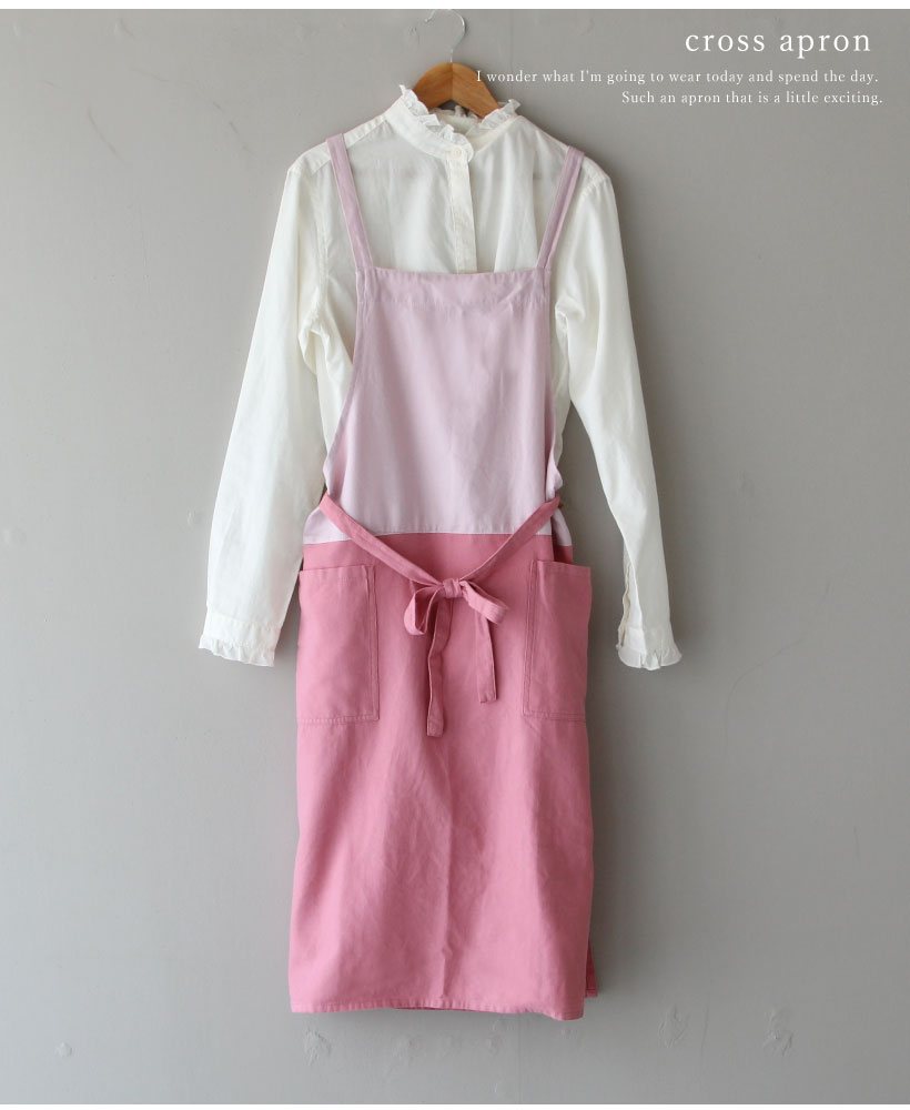 楽天市場】バイカラー ラップ エプロン【COCOWALK】 クロスエプロン