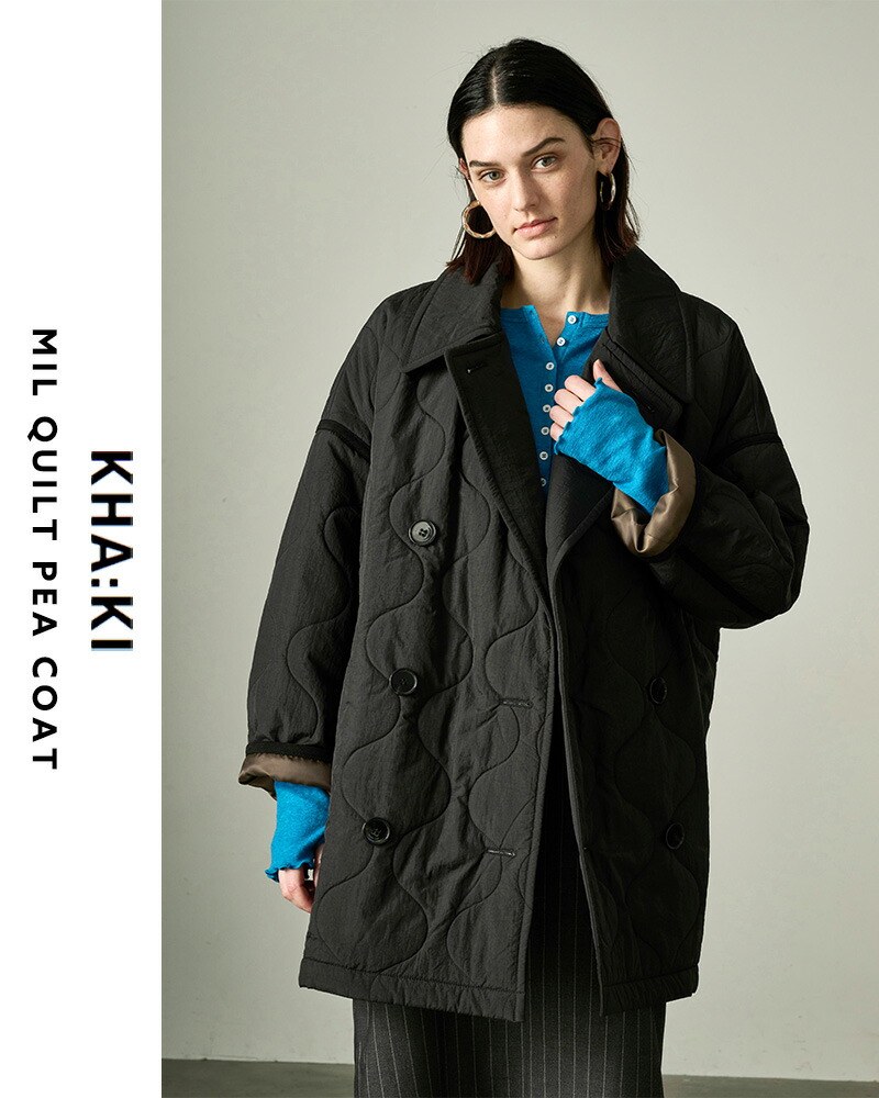 楽天市場】kha:ki カーキ ミリタリー キルト Pコート “MIL QUILT PEA