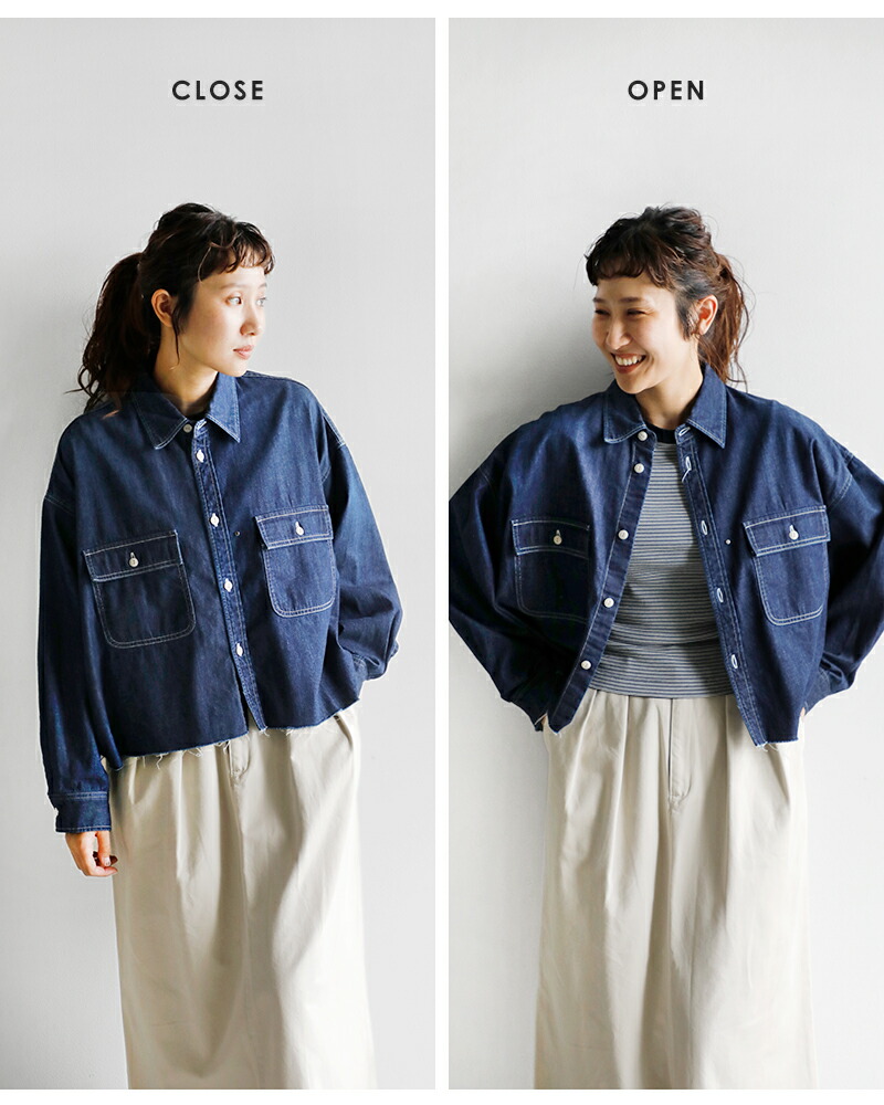 楽天市場】Johnbull ジョンブル デニム クロップド シャツ jl244s01