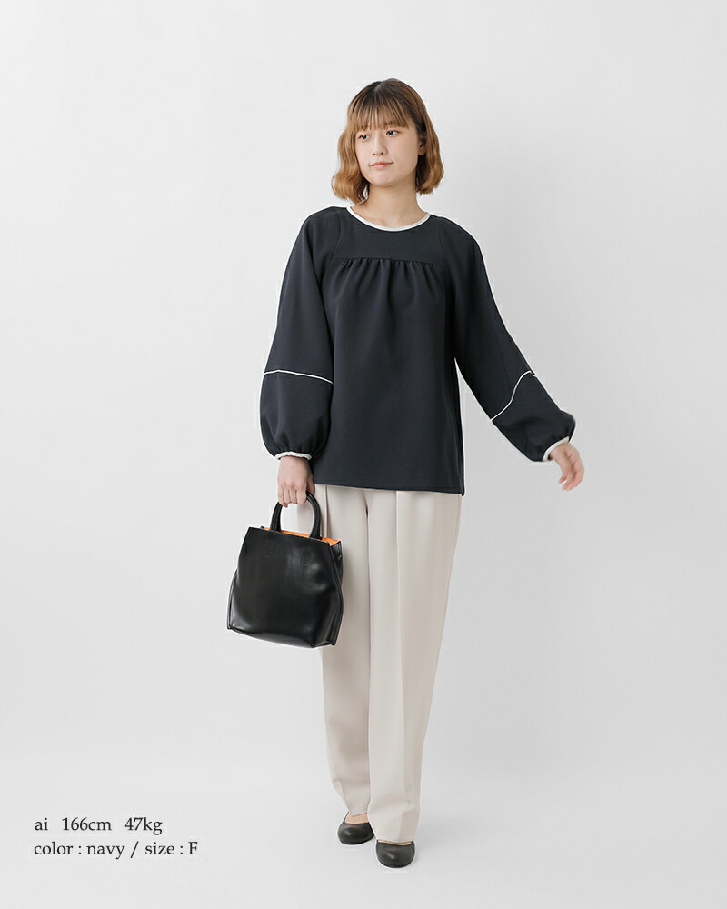 楽天市場】SONO ソーノ サテン トリム ウーステッド チュニック フレア