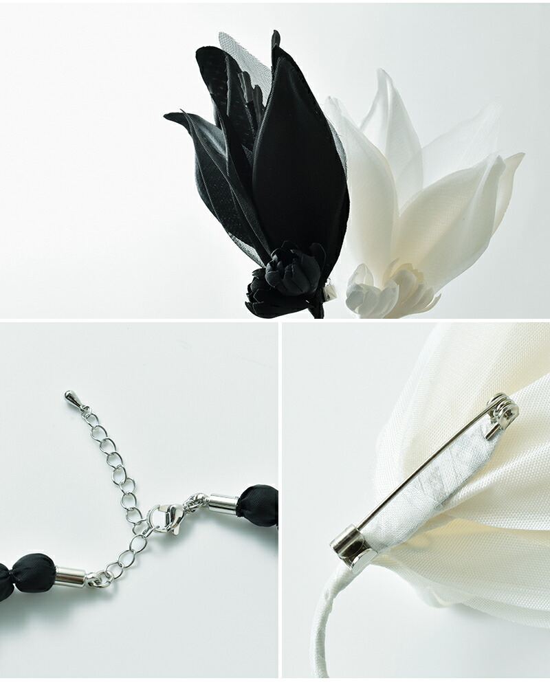 楽天市場】whyto ホワイト 2way シアーリーフ ネックレス ブローチ