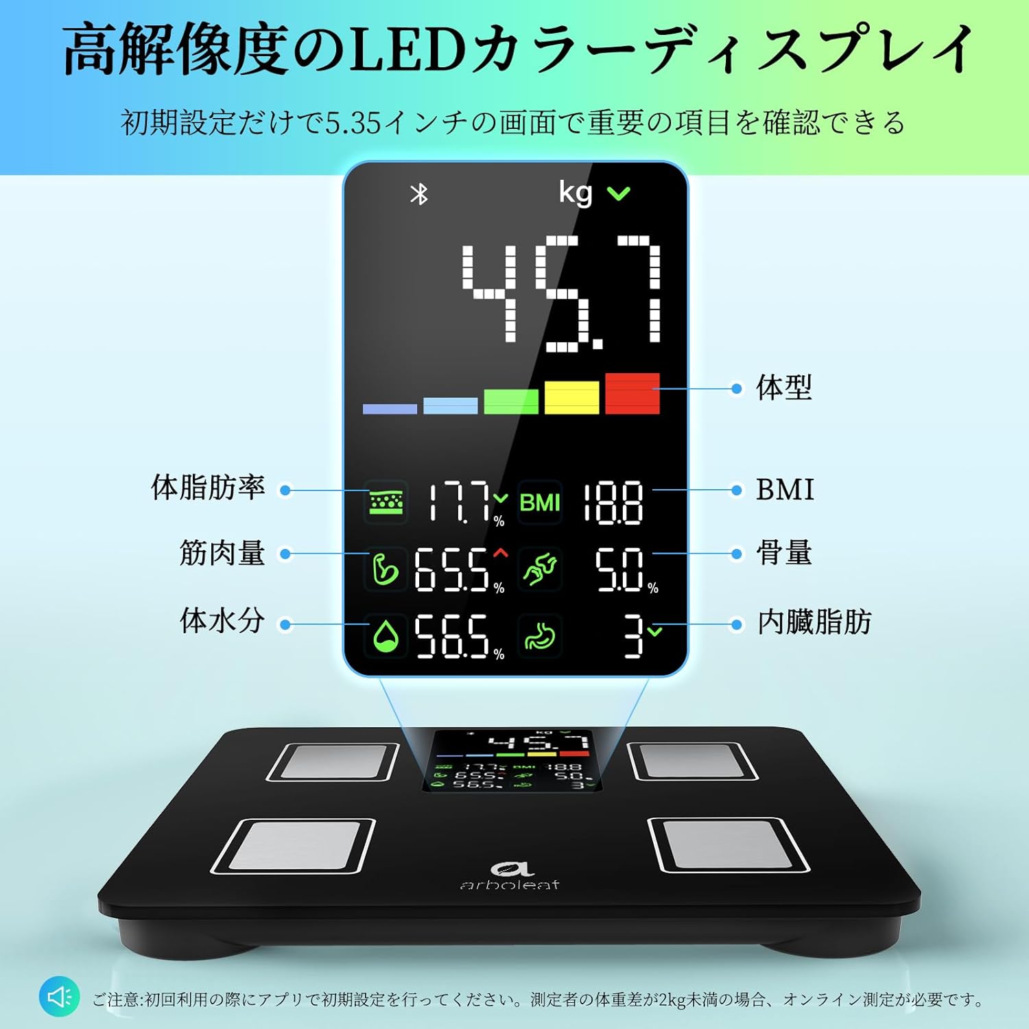 楽天市場】arboleaf 体重計 体組成計 人気アプリあ連動可能【5倍