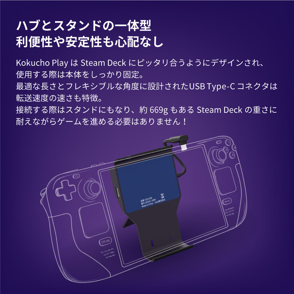 楽天市場】Clarity クラリティ Steam Deck用 ドック 100W PD充電 SD