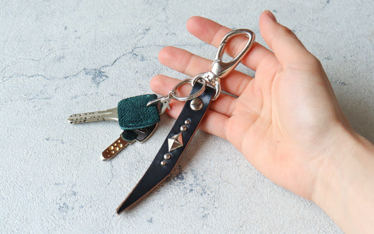 楽天市場】【日本製】ZOO(ズー) 牛革×象革 ブラック スタッズ手打ち