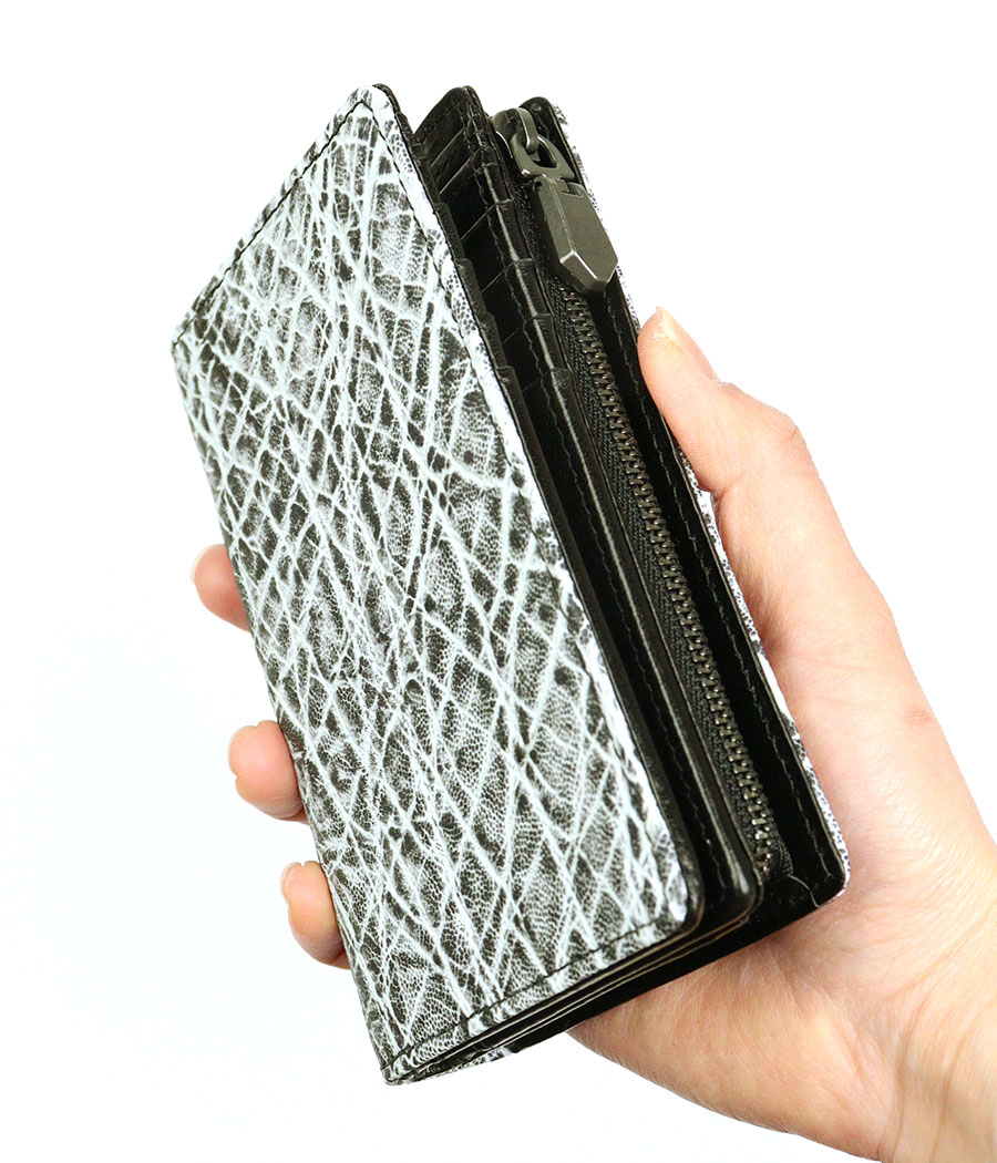 楽天市場】ZOO(ズー) 象革 エレファントレザー 二つ折り財布 ZMW-029