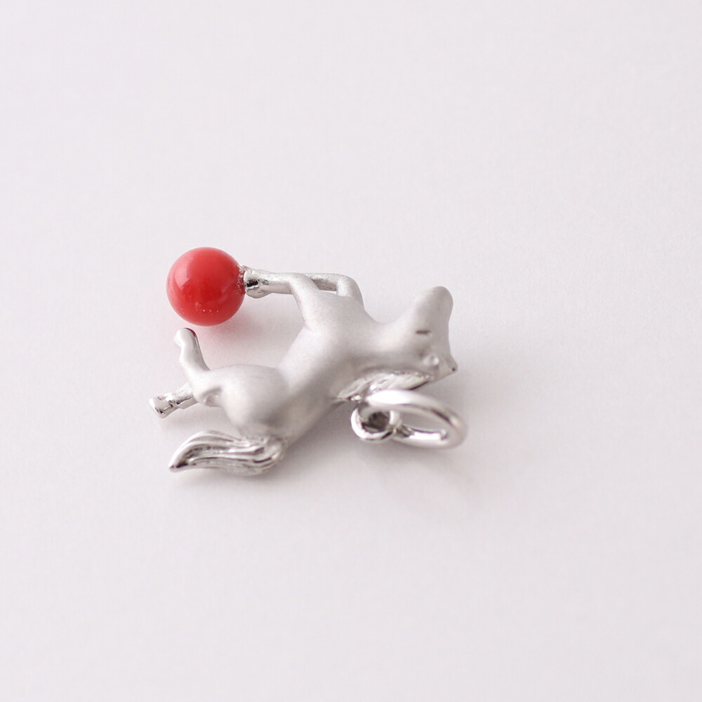 楽天市場】≪あす楽対応≫ 赤珊瑚4ミリ玉付きシルバー馬 ホース