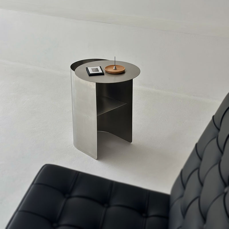 楽天市場】ステンレス Uカーブ ラウンド サイドテーブル【ART OF BLACK