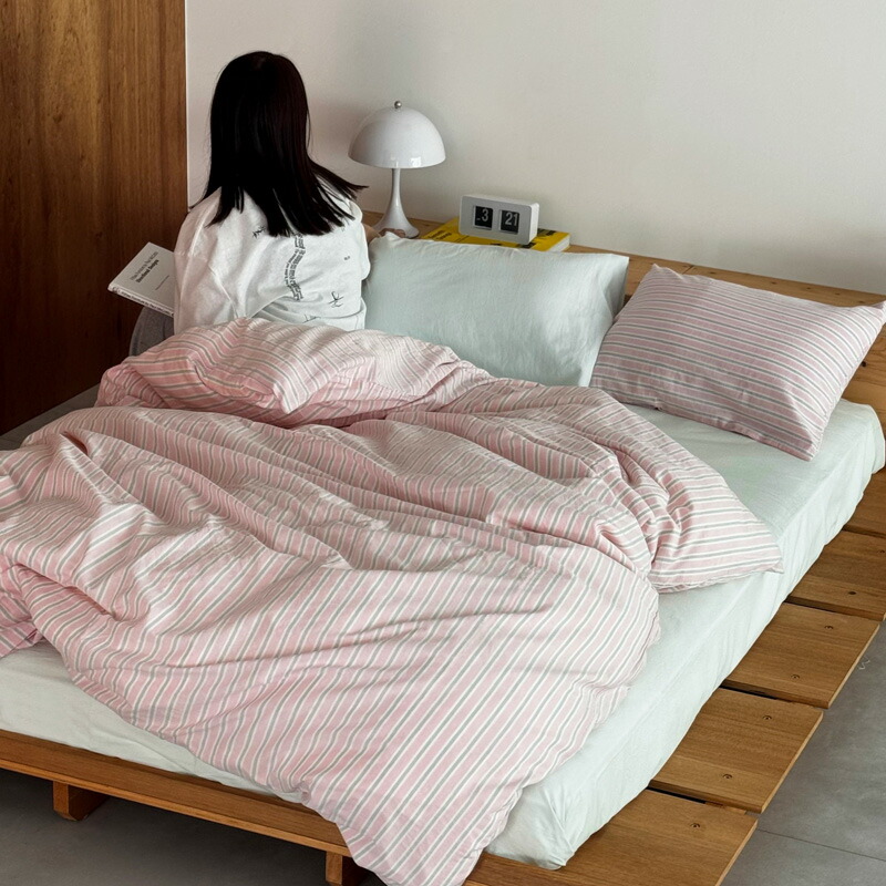 楽天市場】pink×mint ストライプ 布団カバーセット【ART OF BLACK