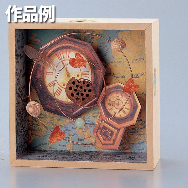 楽天市場】[ メール便可 ] 白木のコラージュボックスアート 正方形