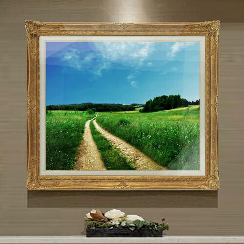 楽天市場】【油絵 直筆仕上げ】野原の道 F20サイズ 883×754mm 額入り