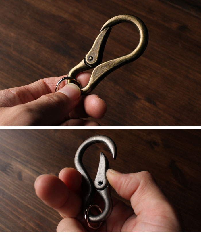 楽天市場】カラビナ アンティーク キーチェーン キーリング キーフック