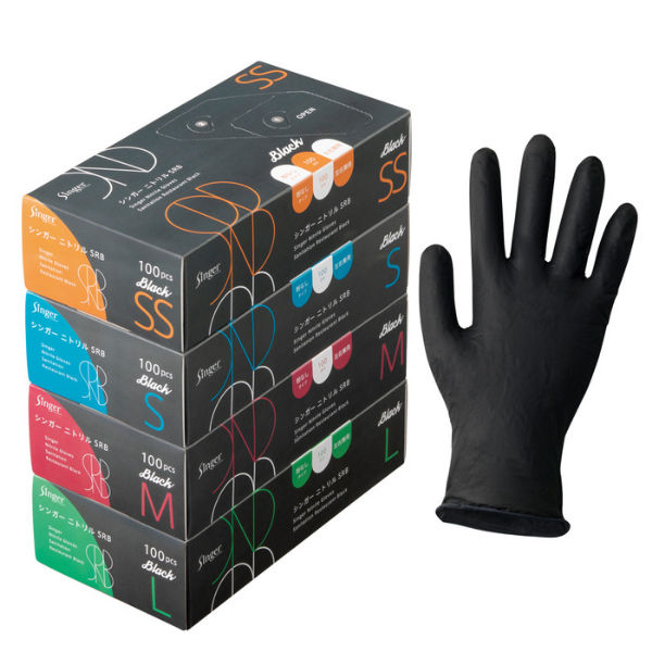 楽天市場】宇都宮製作 ニトリル手袋 Mサイズ 100枚入 黒 ブラック