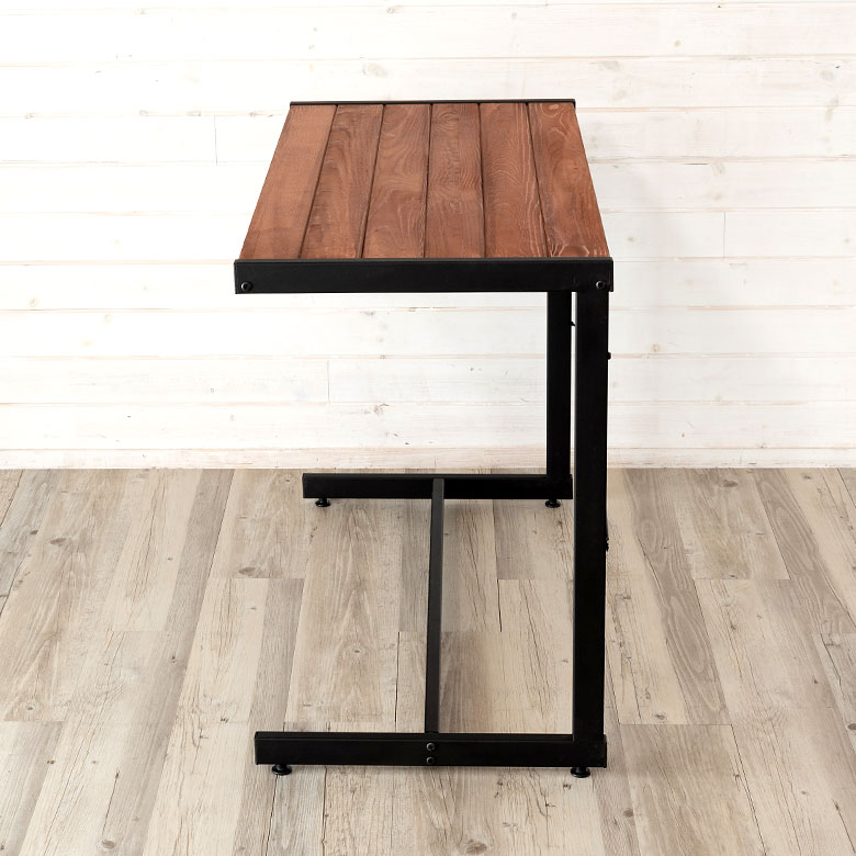 楽天市場】デスク パソコンデスク PCデスク 木製 天然木 アイアン