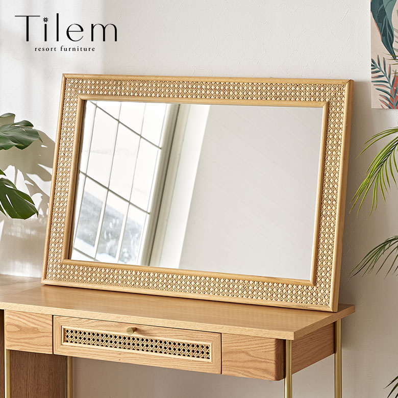 楽天市場】アジアン ラタン（ドレッサー・鏡台｜収納家具