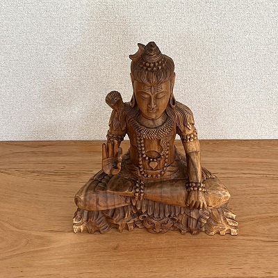 楽天市場】シヴァ神の木彫り 40cm 座像 木製 スワール無垢材 シバ神