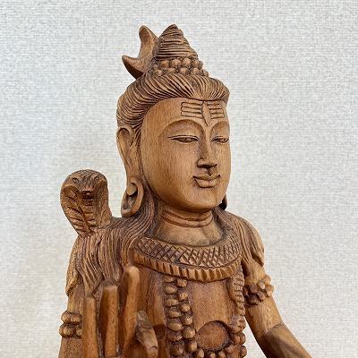 楽天市場】シヴァ神の木彫り 40cm 座像 木製 スワール無垢材 シバ神